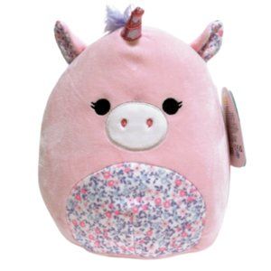 Squishmallows 2022 Spring Squad 8" Mikah Floral Belly Unicorn Plush Doll Toy